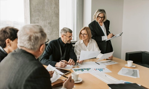 Teachers brainstorming instructional approaches