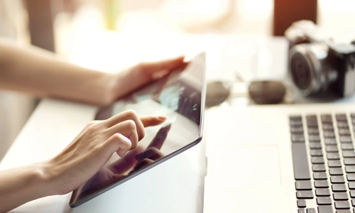 Registration on laptop