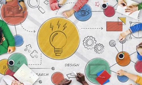 Colourful Lightbulb graphic