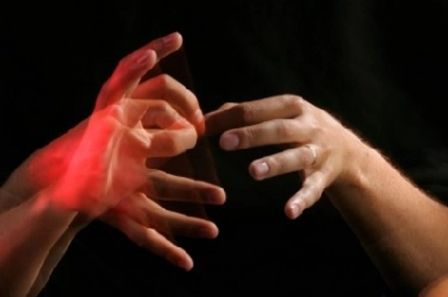 Hands signing
