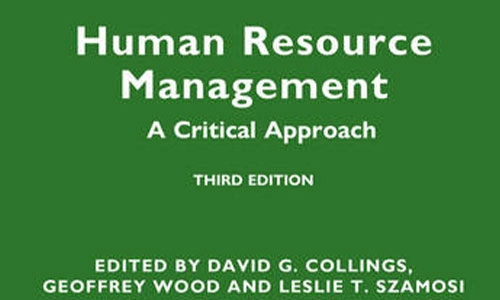 Book cover Human Resource Management: A critical approach.