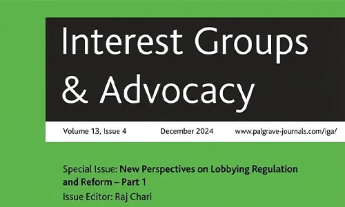 Book cover - Interest Groups and Advocacy - New Perspectives on Lobbying Regulation and Reform.