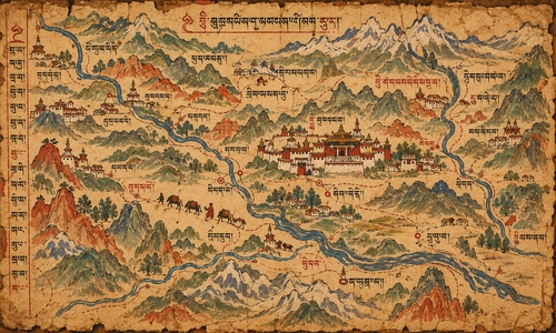 old tibetan map