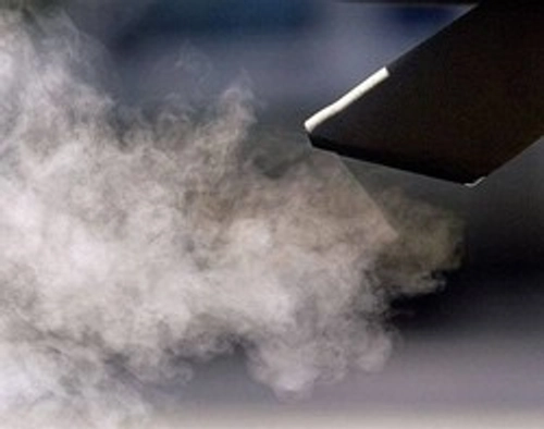 A photo of fumes from diesel