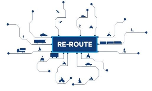 Re-route logo