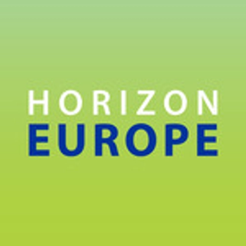 Horizon Europe Lettering on light green background