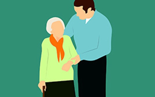 Elderly person graphic