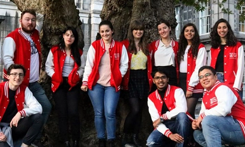 students in counselling service hoodies