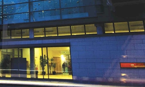 People on exercise bikes