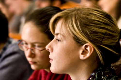 Female students in lecture