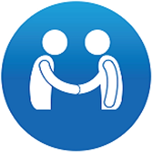 Illustration of two people shaking hands
