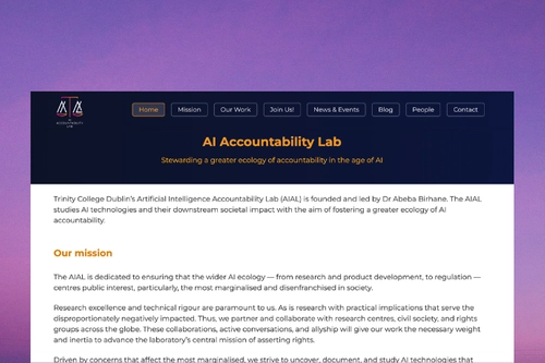 AI Accountability website screenshot