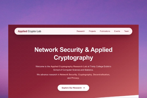 Applied Cryto Lab website screenshot