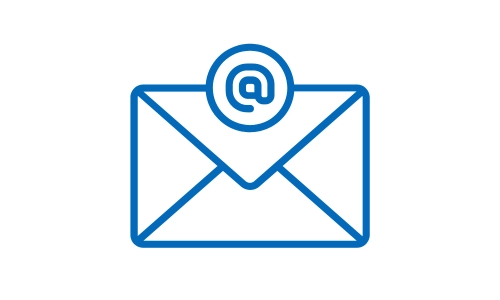 Envelope with @ symbol