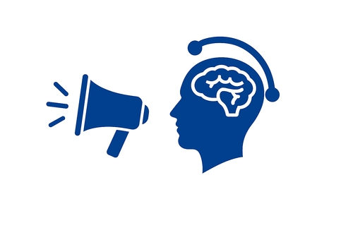 An icon of a head talking into a megaphone