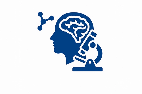 An image of a brain, a microscope