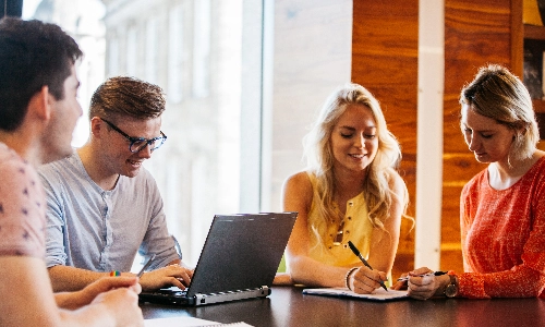 image of students studying