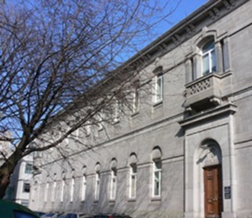 Wooden front entrance to old building