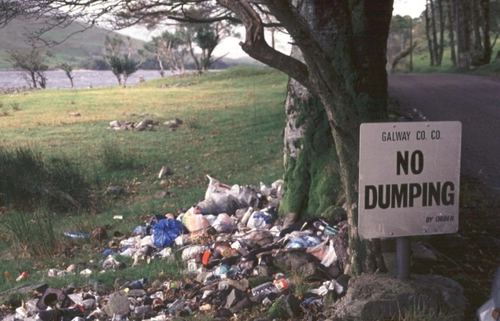 Some dumping at a scenic location