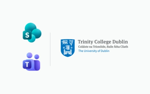 Image of SharePoint, Teams, and Trinity logo