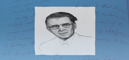 Graphic featuring a sketch of Owen Sheehy Skeffington.