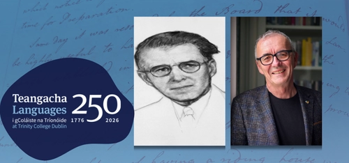 Headshot of Michael Cronin and a sketch of Owen Sheehy-Skeffington.