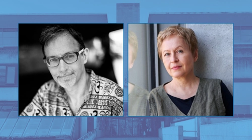 Headshots of  Yves Citton and Ulrike Draesner.