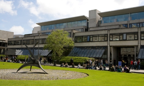 View of the Arts Building and Fellow's Square.