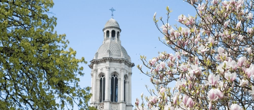 The Trinity Campanile (bell tower) in Spring.
