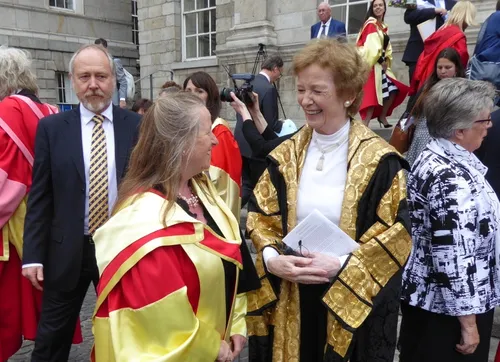 Dr M Staffanzi Graduation with Chancelor Dr M Robinson