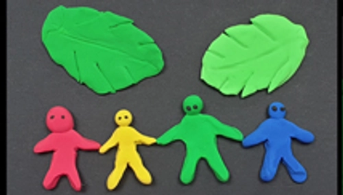 team of four holding hands