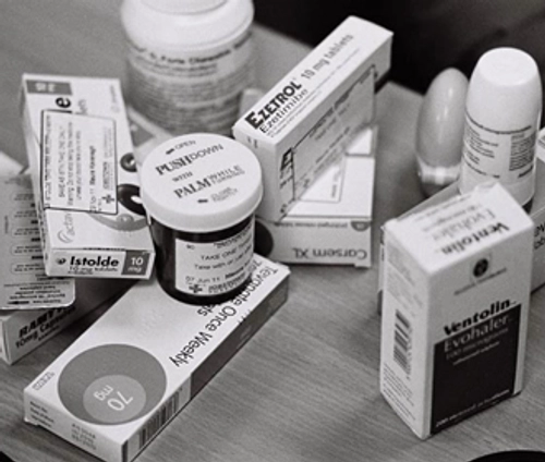 medicine on the table