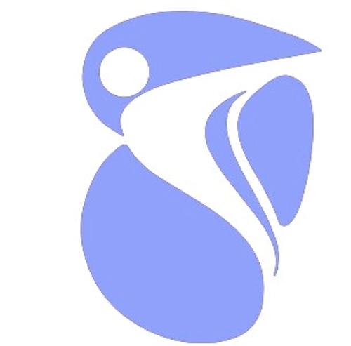 Joly Geology Society logo - abstract light purple blue swirly shape