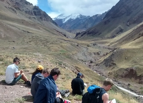 Students in Argentina on a field trip.