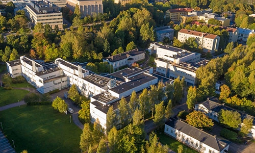 Aerial view of the campus of Turku university