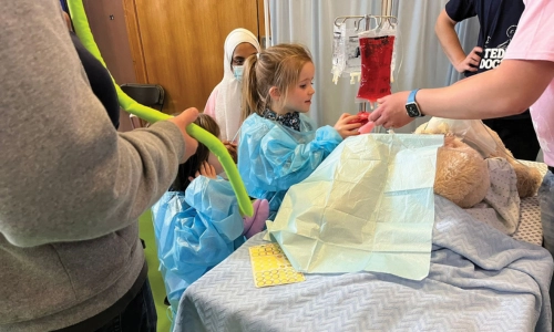 Child at Teddy Bear Hospital event