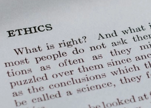 Ethics text.