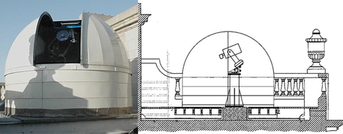 Image of WHS Monck Observatory with dome and telescope