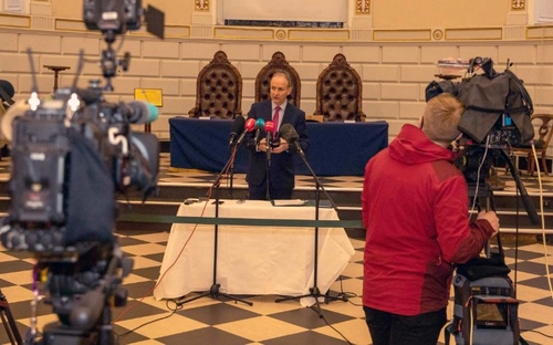 Press event on trinity campus