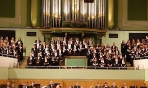 Graduates and alumni inside the National Concert hall