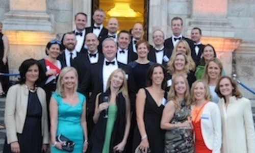 A gathering of alumni in Trinity College Dublin