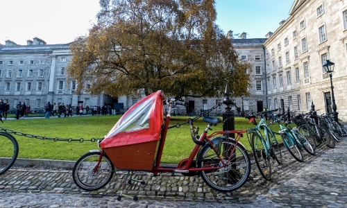 Bikes parked at Parliament Square TCD