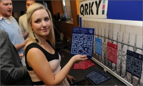 MSc in Interactive Digital Media student at end of year show, Trinity College Dublin.