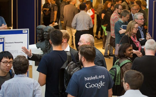 People at an IT convention