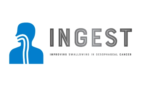 The logo for Ingest. The logo contains the word Ingest with a model of a person and their esophagus