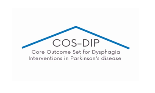 An image of the Cos-Dip logo which has a roof like angle over the words COS-DIP. Core outcome set for Dysphagia interventions in Parkinson disease