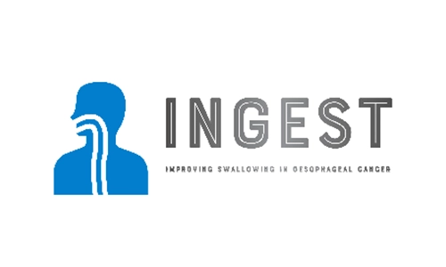 The logo for Ingest. The logo contains the word Ingest with a model of a person and their esophagus