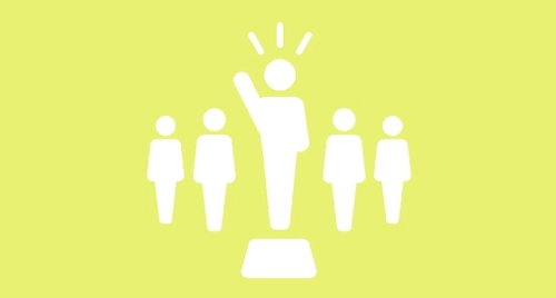 Illustration of junior leadership in white and yellow