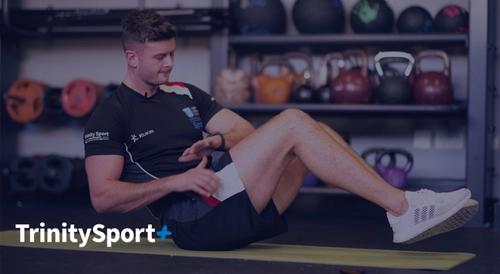 Person engaging in fitness stretches