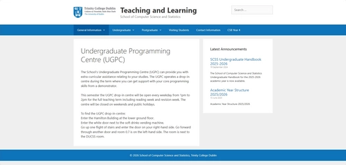 Website screenshot - UGPC